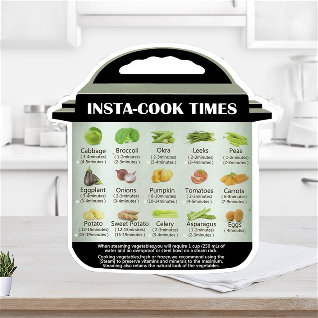 3Pcs Cooking Schedule Magnetic Cheat Sheet Food Cooking For Quick melting pot Cooking Schedule Pot-shaped Magnetic Cheat Sheet