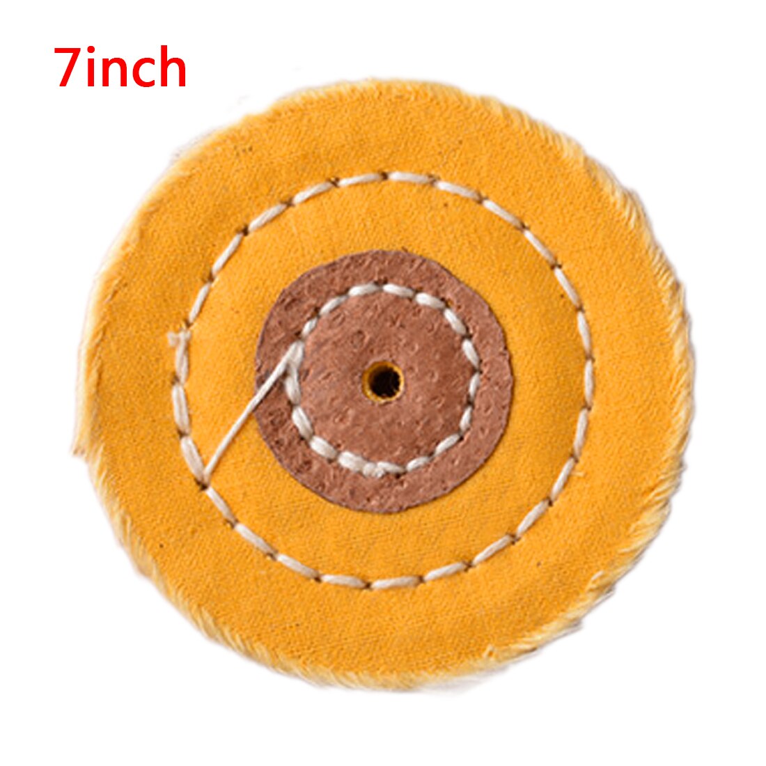4mm indre diameter 50-300mm bomull loduk polerhjul måke sølv smykker speil maskinvare poleringshjul verktøy gul: 7 tommer 175mm