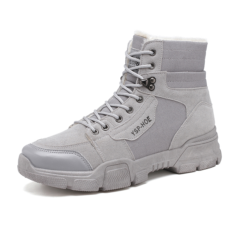 VESONAL Autumn Winter Ankle Snow Men Boots Shoes Motorcycle With Fur Plush Warm Vintage Classic Male Casual booties