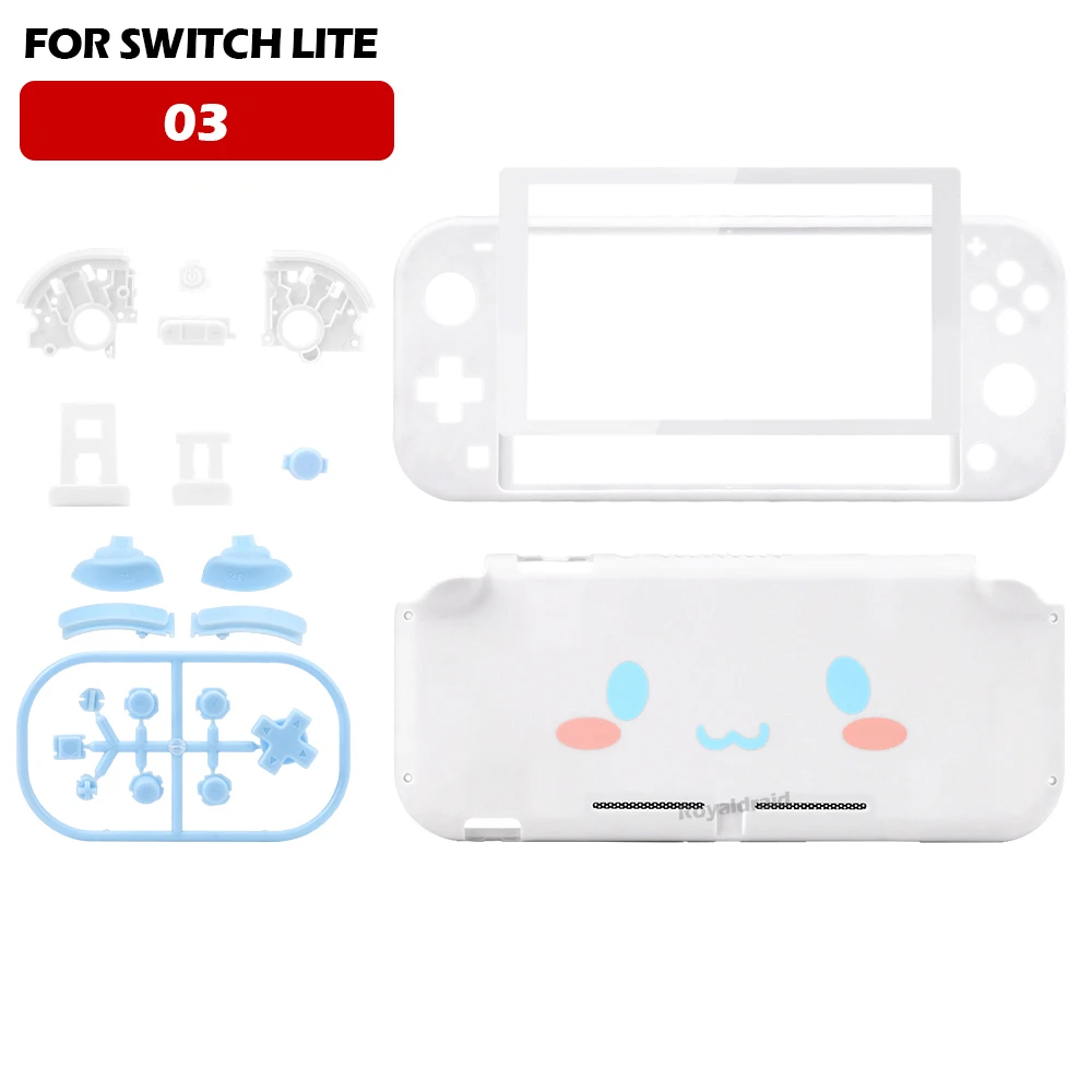 Para Switch Lite para consola de juegos NS LITE, carcasa de repuesto, botones y acceso de modificación de pantalla de película de vidrio templado
