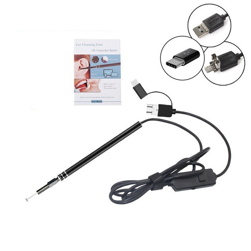 USB Ear Cleaning Tool HD Visual Ear Spoon Multifunctional Earpick With Mini Camera Pen Ear Care In-ear Cleaning Endoscope
