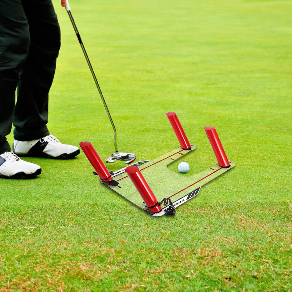 Golf Swing Training Aid Acryl Base 4 Path Staven Met Tethers Voor Beginner Aids Juiste Praktische Beoefenen Gids