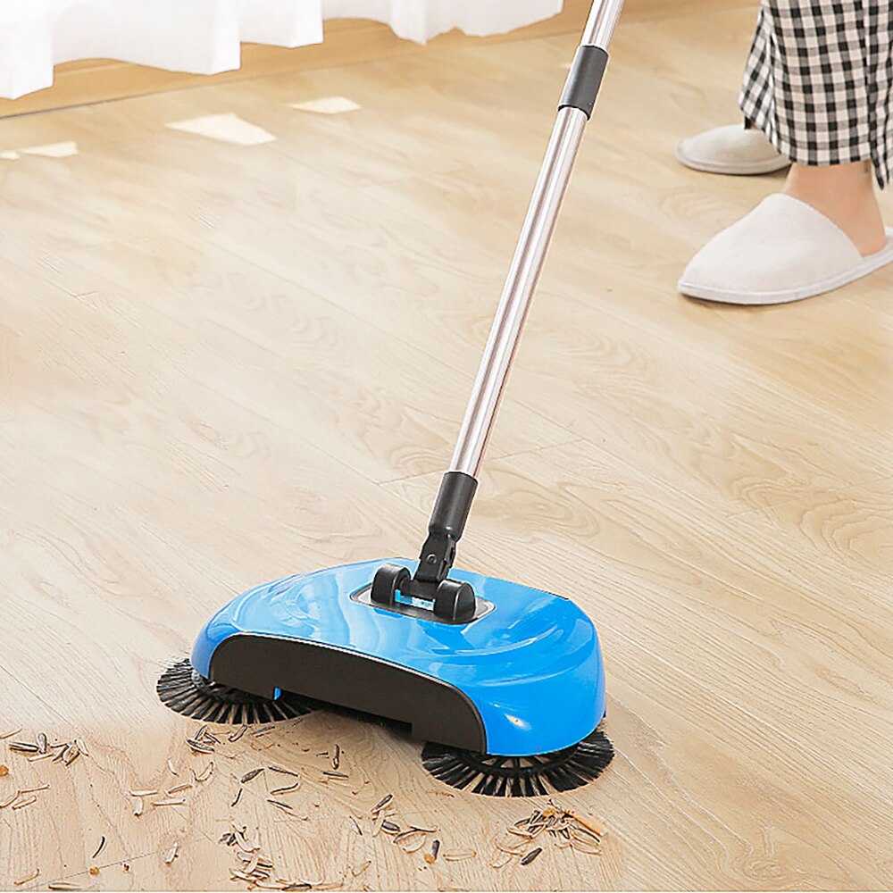3 en 1 main pousser balayeuse balai y compris balai pelle à poussière vadrouille outil ménager main pousser automatique salle de nettoyage paquet magique