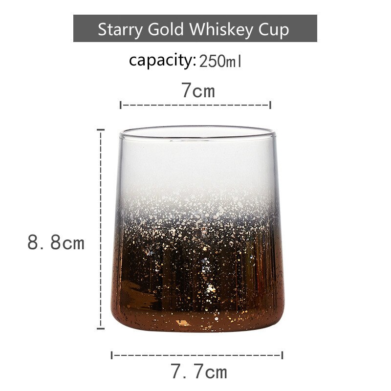 Europeisk stil stjerneegg koppplatering farge stor kapasitet blyfri glass kopp husholdning krystalljuice kopp ølkopp: måke whiskyglass