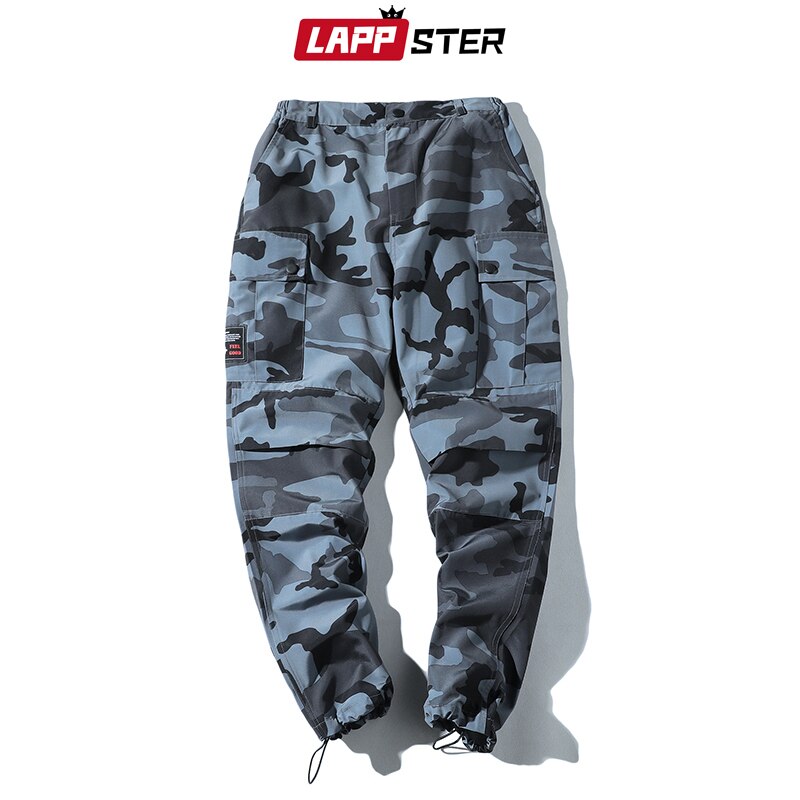 Lappster män streetwear camo joggingbyxor herr hip hop kamouflage träningsbyxor manliga byxor mode träningsbyxor