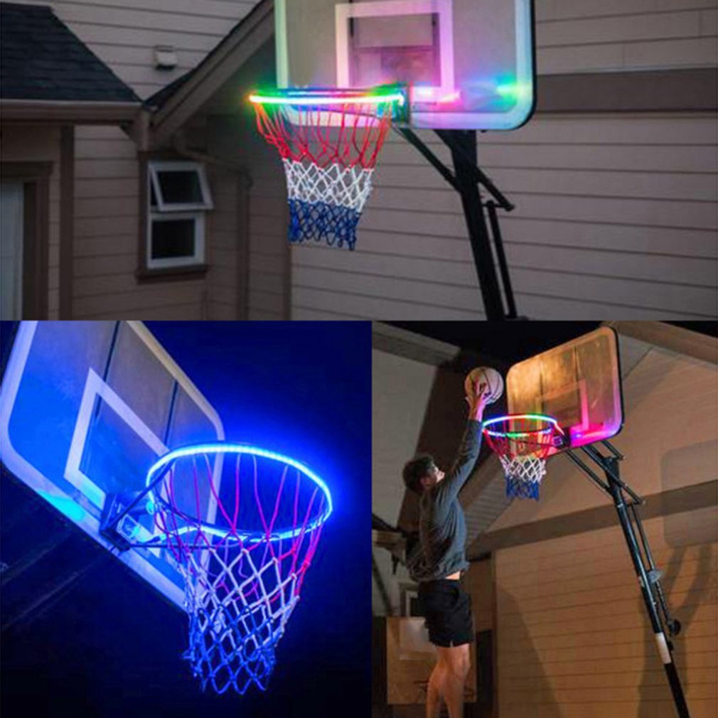 Fantastisk basketball bøyle sensor-aktivert ledet stripe lys 8 blits modus basketball boks ledet fargerike lysbjelke