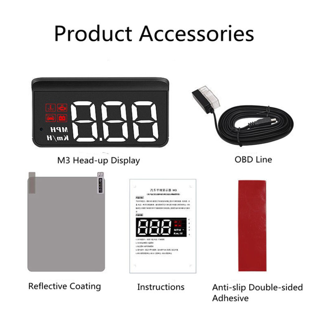 Head-Up Display OBD2 Global Positioning System Head-Up Display Auto Algemene Glas Projectie