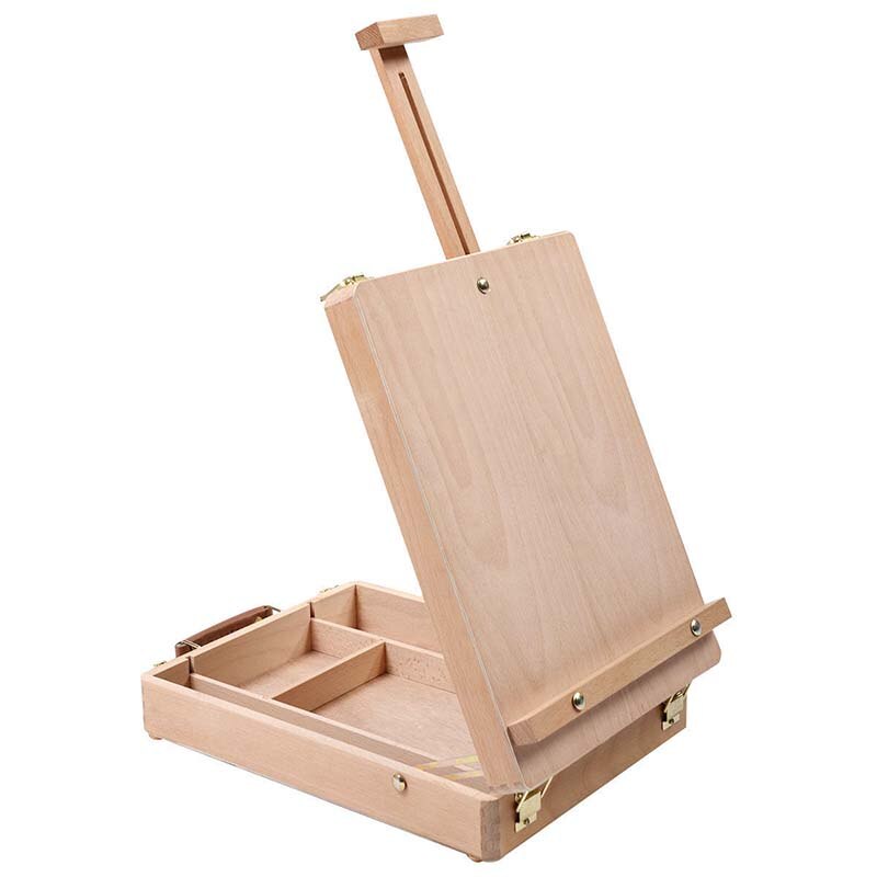 Easel Artist Craft with Integrated Wooden Box Art Drawing Painting Table Box