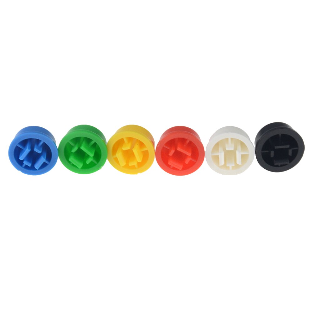 50PCS Round Tactile Button Caps Kits Suitable For 12 *12 *7.3MM Square Head Touch / Micro Switch Push Cap 12 x 12 x7.3mm