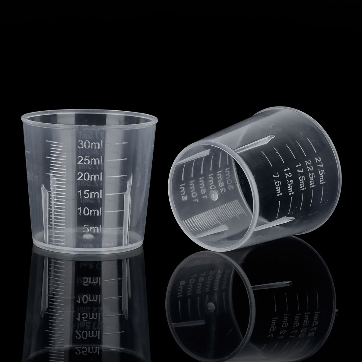Taza medidora para cocina, herramienta de medición de arroz, tazas mezcladoras de pintura plástica, 20 Uds. 30ml, tazas medidoras de Medicina de Laboratorio, recipiente de líquidos