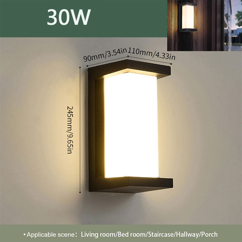 Led buitenwandlamp Waterdicht IP66 Bewegingssensor Led buitenverlichting Veranda Verlichting Balkon Tuinverlichting Buitenwandlamp: Light Grey / RGB / 6w