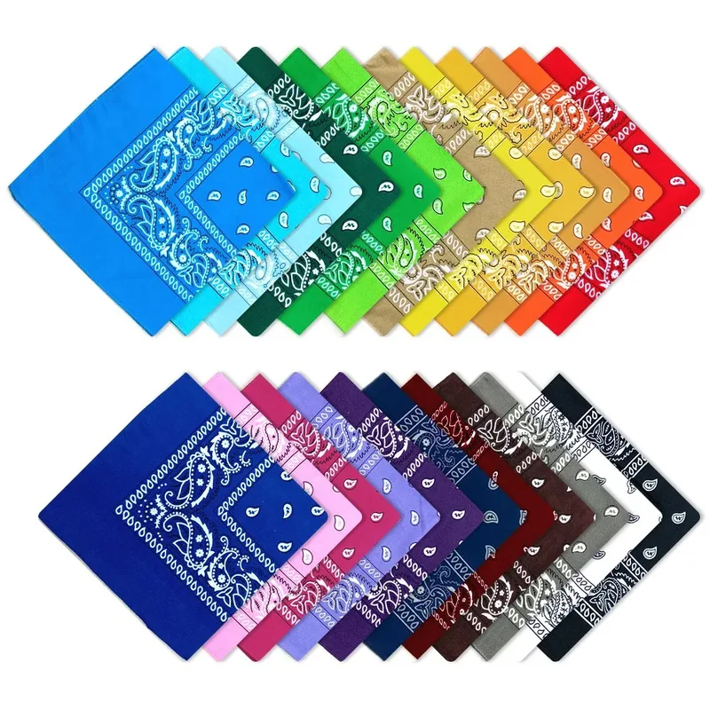 Hommes femmes bandana bandeau cowboy hommes motard sport chapeaux hip hop poignet bandeau simple face tête enveloppement écharpe