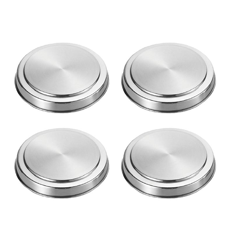 4PCS Stainless Steel Round Stove Top Cover Household Easy Clean Burner Covers Kitchen Gadget: Default Title