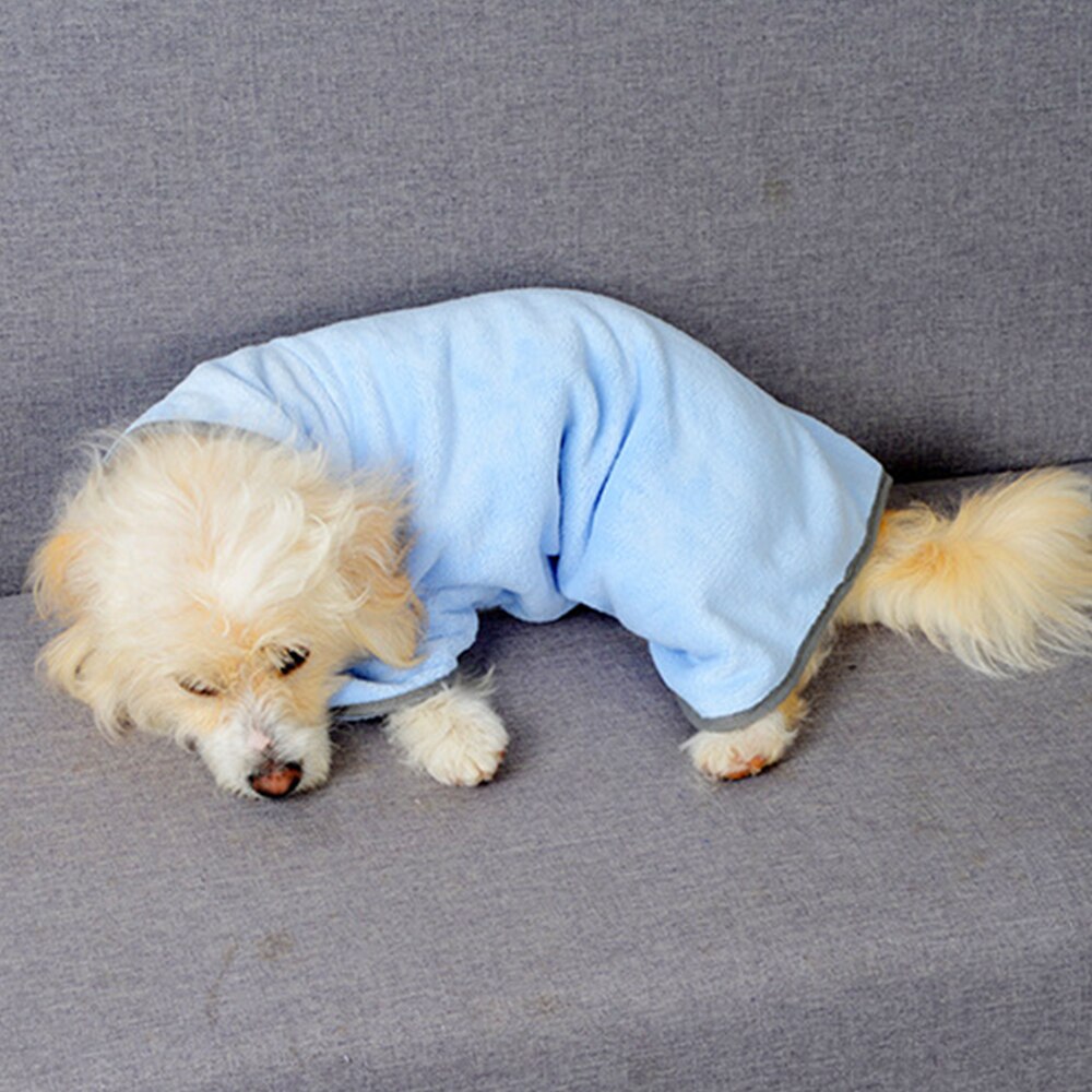 Bata de baño de algodón para perros, toalla de secado superabsorbente, paño de limpieza para mascotas pequeñas, medianas, perros y gatos grandes