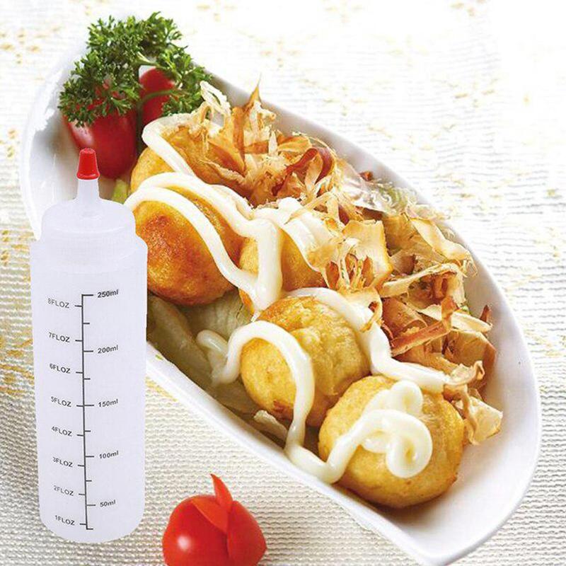 Botellas de condimentos para Squirt con escurridor, botellas de aceite de oliva con escurridor, Ketchup, Mustard, Mayo, para cocina, 250ML, 5 uds.