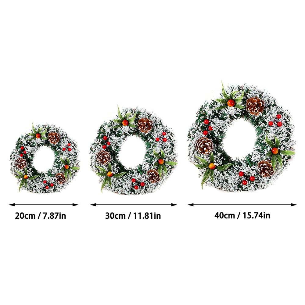 Christmas Home Decoration Wreath Artificial Flower Garland Hanging Wall Door Ornament Wedding Party Festive Decoration Wreath