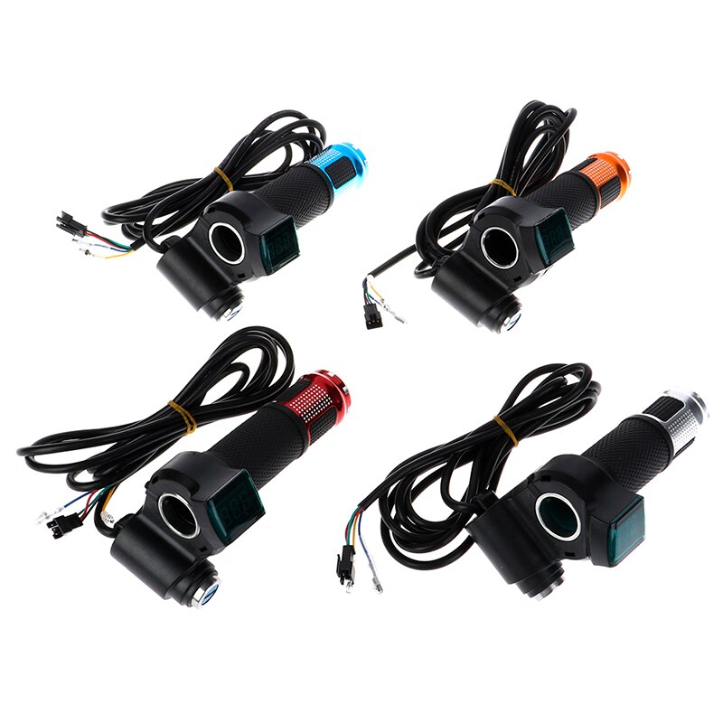 1 par e cykel twist gashåndtag med håndtag til elektrisk cykel gashåndtag med lcd håndtag gashåndtag 12-96v