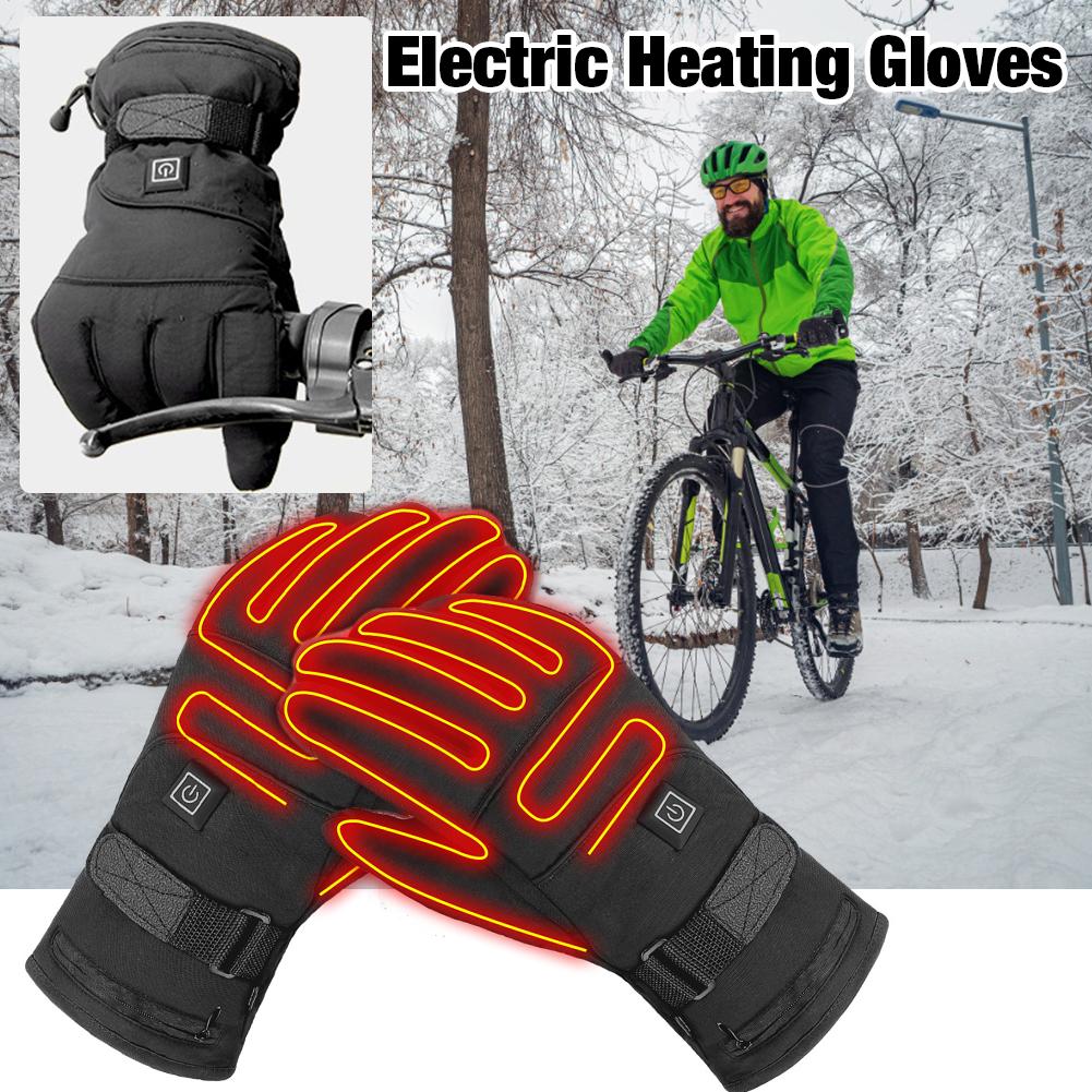 3 Niveaus Temperatuur Verwarmde Motorhandschoenen 3.7V Oplaadbare Touch Screen Elektrische Verwarming Handschoen Skiën Warmer Gants Moto