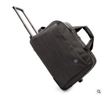 Oxford trolleytassen op wielen, handbagage, rolkoffers, handbagagekoffers voor dames en heren, reistassen: Zwart 20 inch