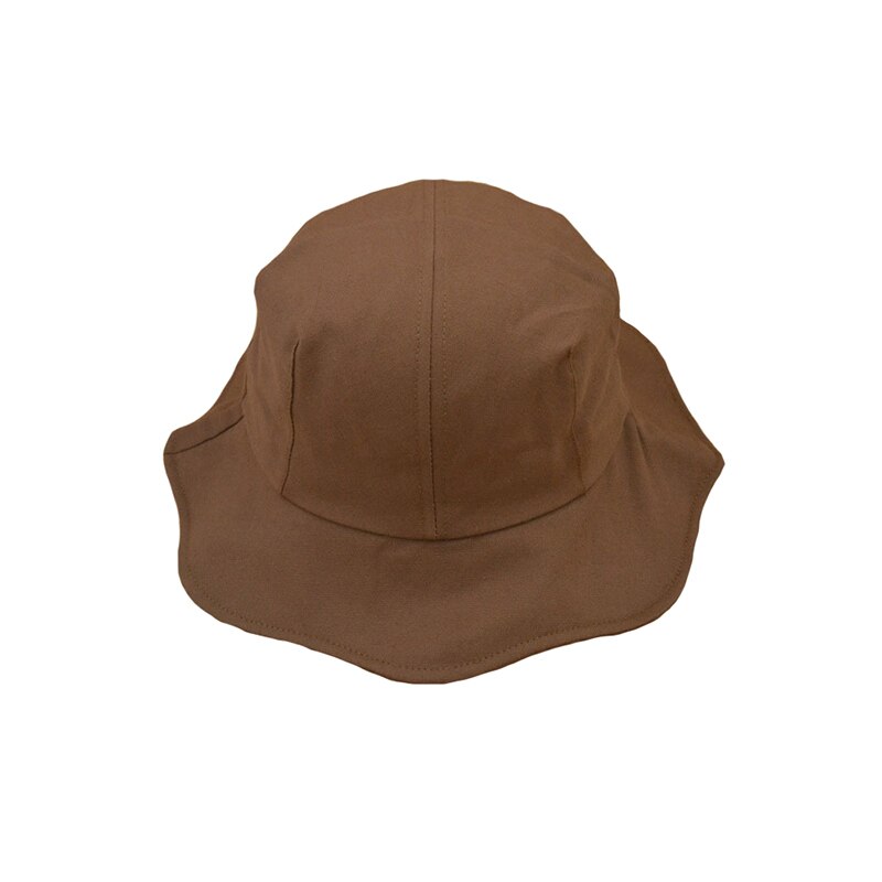 Rimiut-gorros informales de algodón para mujer, gorro de playa para playa, protección solar, sombrero de pescador: Light Brown