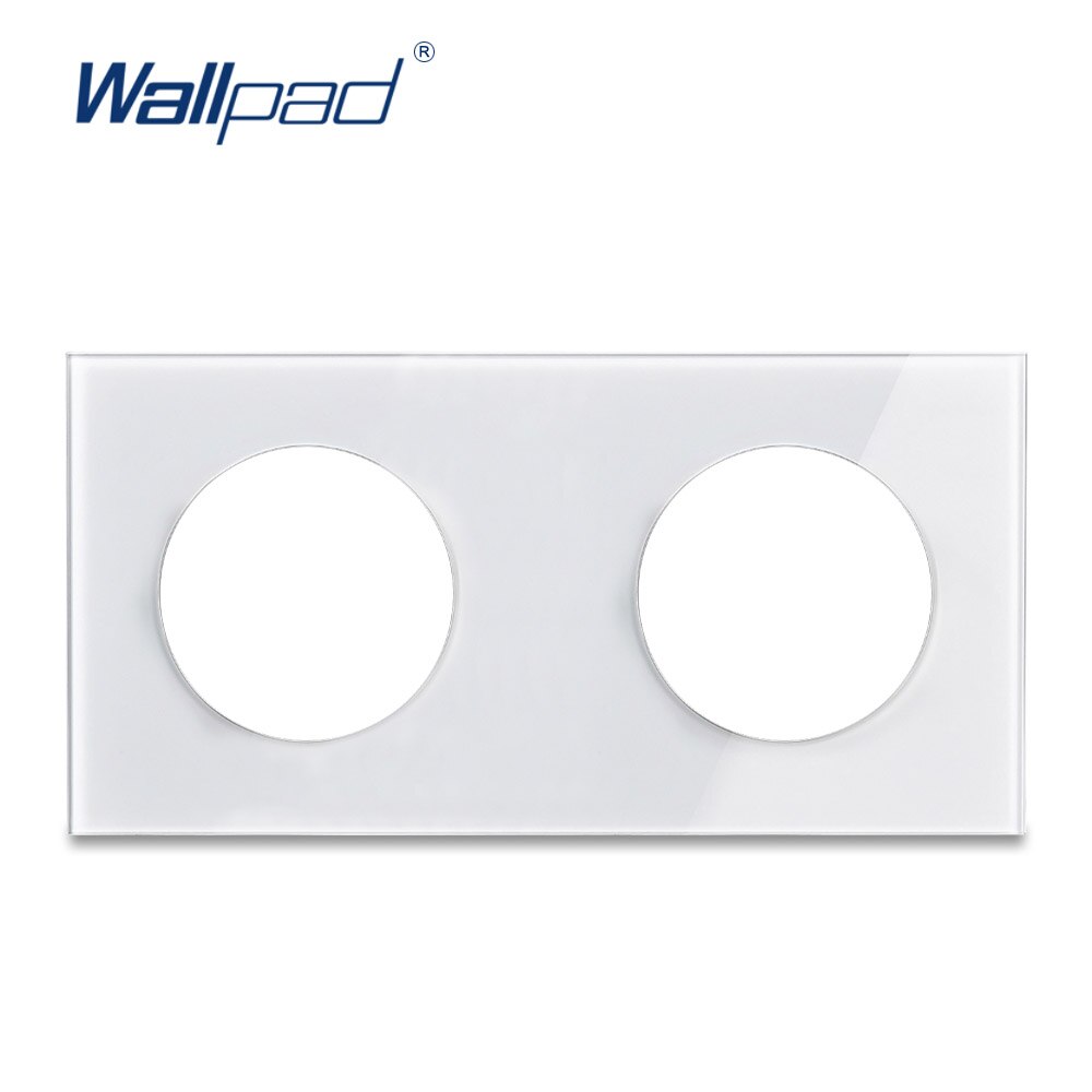 Wallpad 4 Tempered Glass Panel Only 344*86mm White And Black Round Circle: 2 White