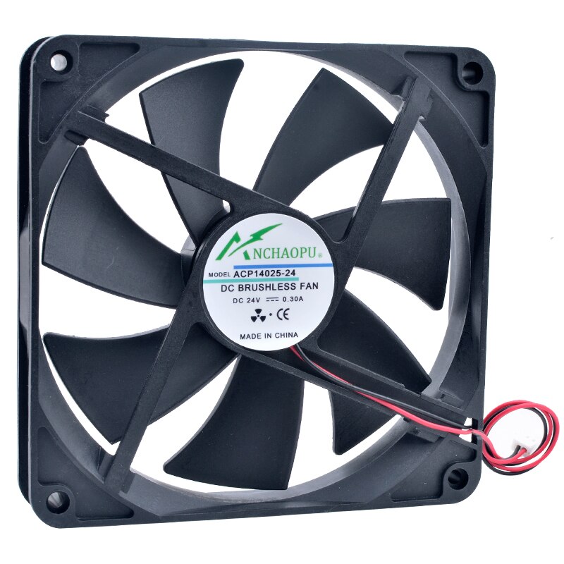 ACP14025 14cm 140mm ventilador 140x140x25mm DC5V 12V 24V 2pin ventilador de refrigeración adecuado para caja de PC fuente de alimentación enrutador inversor