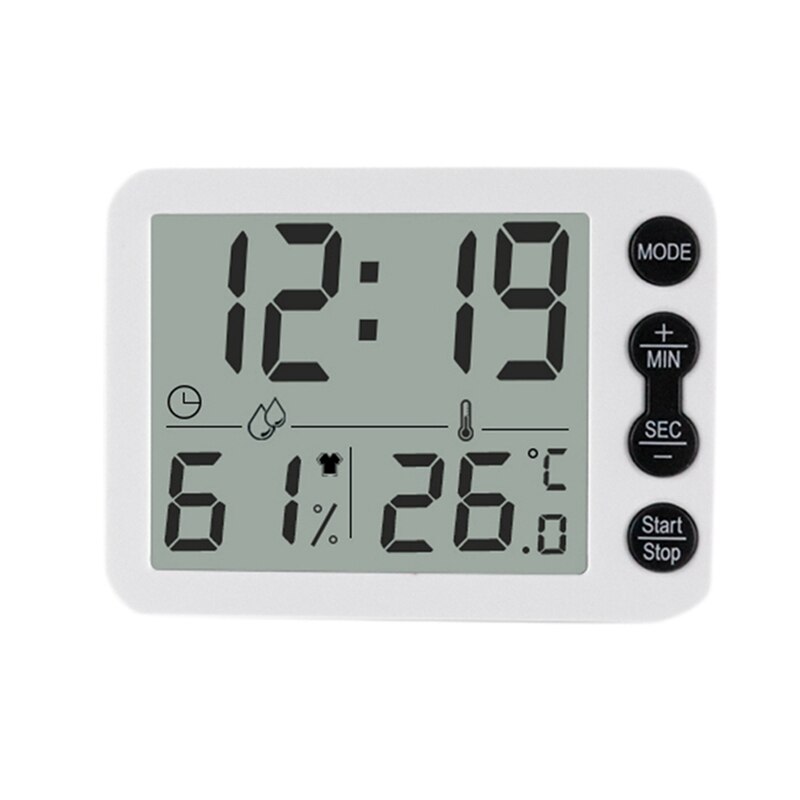 1 stuk multifunctionele binnentemperatuur- en vochtigheidsmeter & 1 stuk smartwatch bluetooth sporthorloge