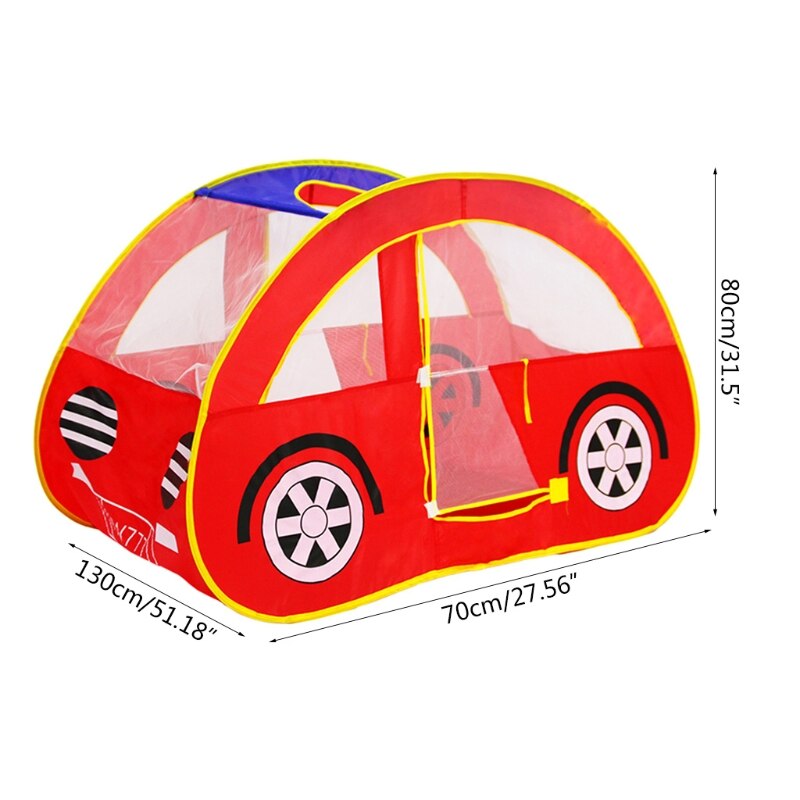 130Cm/51Inch Kids Play Tent Met Venster Pop-Up Kamer Tent Jongens Partij Gunst Indoor Playset cartoon Winkelwagen Tent Uv-bescherming 87HD