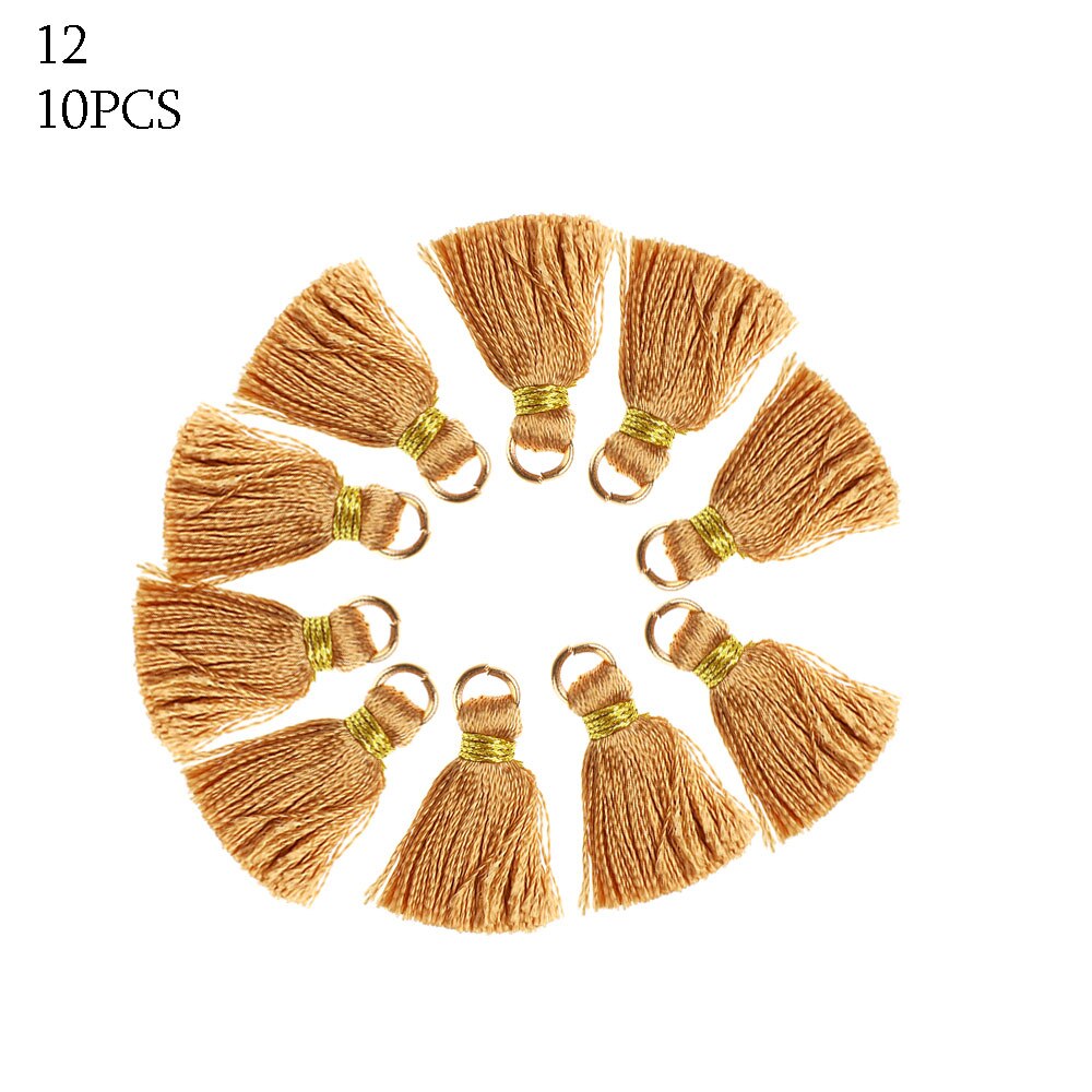 10 sztuk/partia 2cm mini jedwabiście frędzle kolorowe mały kutas robić tworzenia biżuterii materiały krawieckie domu dekoracja zasłony DIY sztuka i rękodzieło: 12