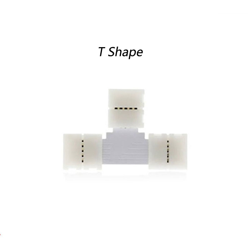 5PCS Free Soldering Led Connector 2PIN 3PIN 4PIN 5PIN L / T / X Shape Corner Connector for 10mm RGB RGBW RGBWW Led Strip Light