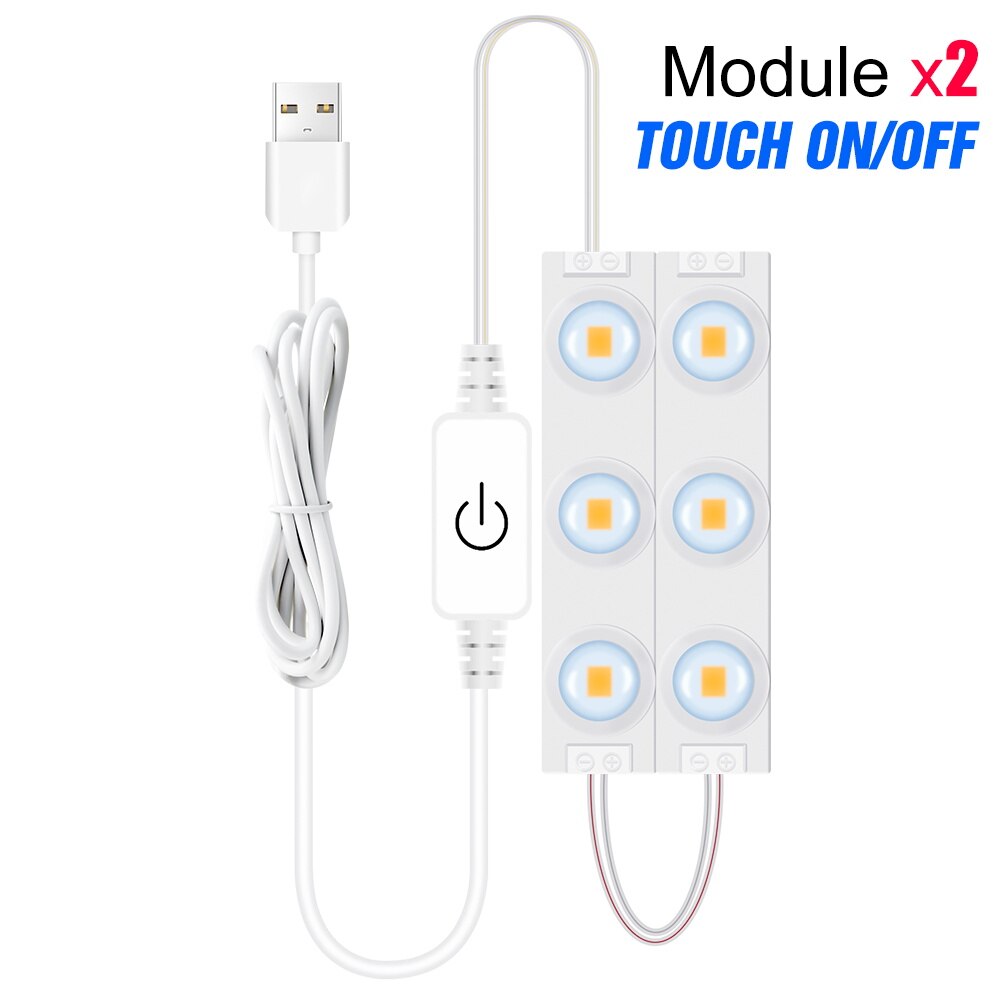 LED Makeup Mirror Light Bulbs USB 12V Hollywood Vanity Mirror With Light Makeup Dressing Table Lighting Dimmable LED Wall Lamp: Type-A-Touch-2