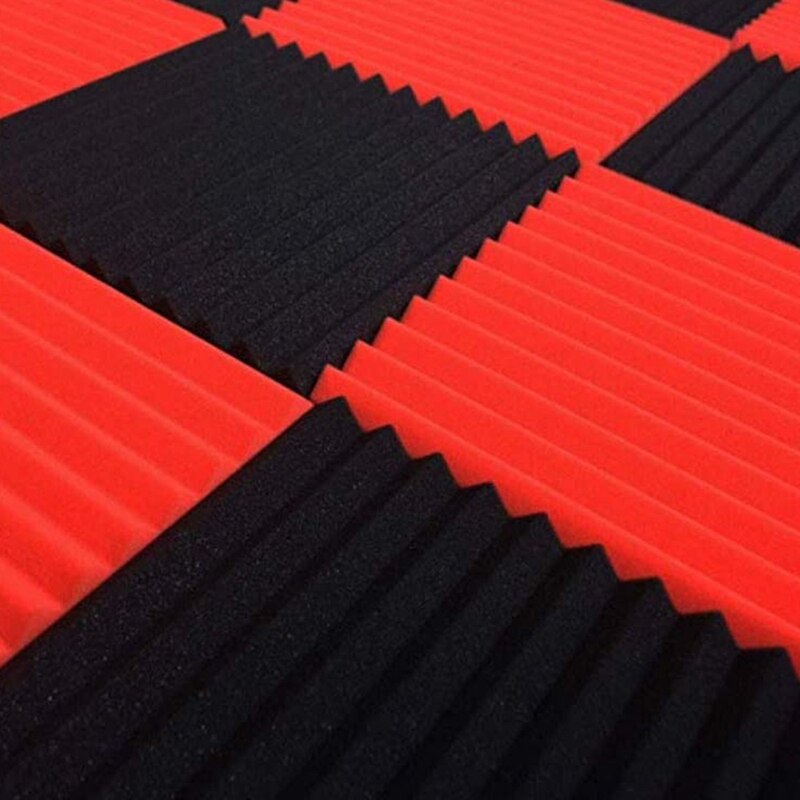 48 Pcs Sound Insulation Board Acoustic Panel Studio Foam Wedge Fireproof Soundproof Cushion Wall Board,2.5 x 30 x 30cm