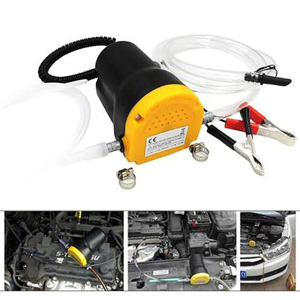 60w elektrische 12v auto oliepomp ruwe olie vloeistofpomp extractor transfer motor zuigpomp + buizen voor auto auto boot motorfiets