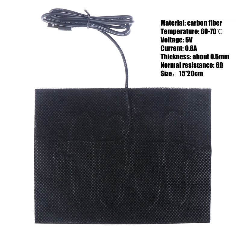 5V Usb Pet Warmer Verwarming Pad Elektrische Verwarming Pad Winter Warm Tapijt Carbon Fiber Verwarming Pad Handwarmer: green