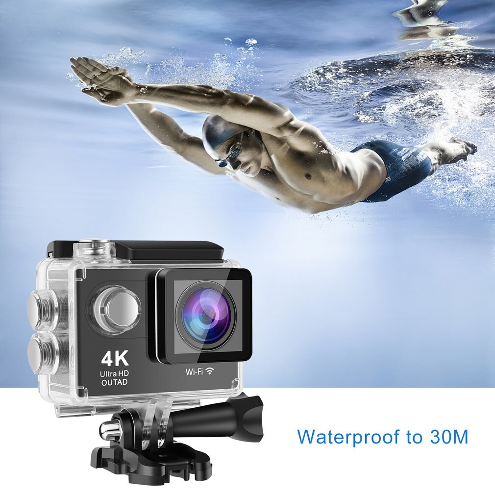 OUTAD 4K Ultra HD Wifi 30M wasserdicht Aktion Kamera 2 LTPS LCD Sport Kamera 12.0 MP 170 Linse Winkel HDMI Ausgang kompakt UK Typ