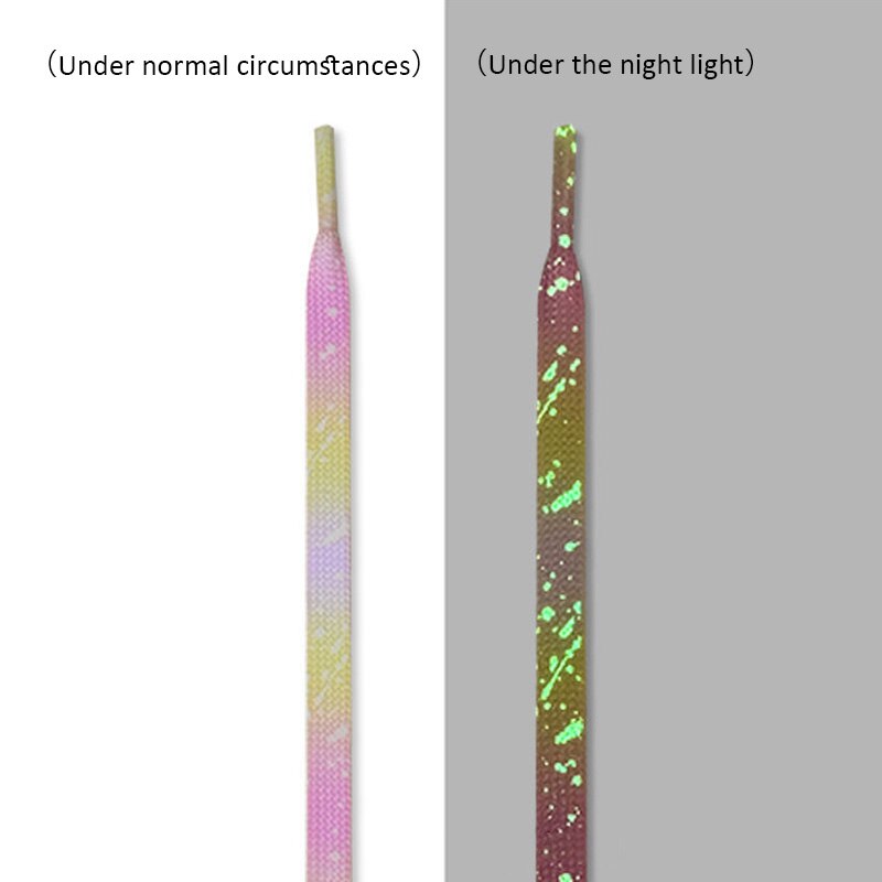 Cordones luminosos para zapatillas planas, cordones fluorescentes de lona que brillan en la oscuridad, 5 colores, 120/140CM: Rosa / 140 cm