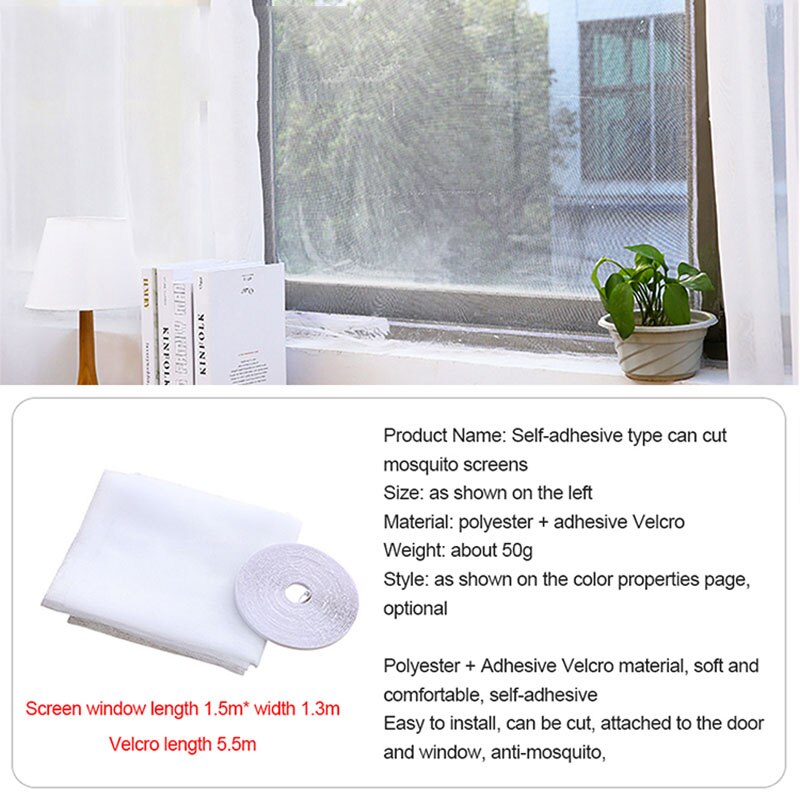 Sujetador de bucle para ventana, cortina de fibra de poliéster, mosquitera de plástico, bricolaje, Corte libre