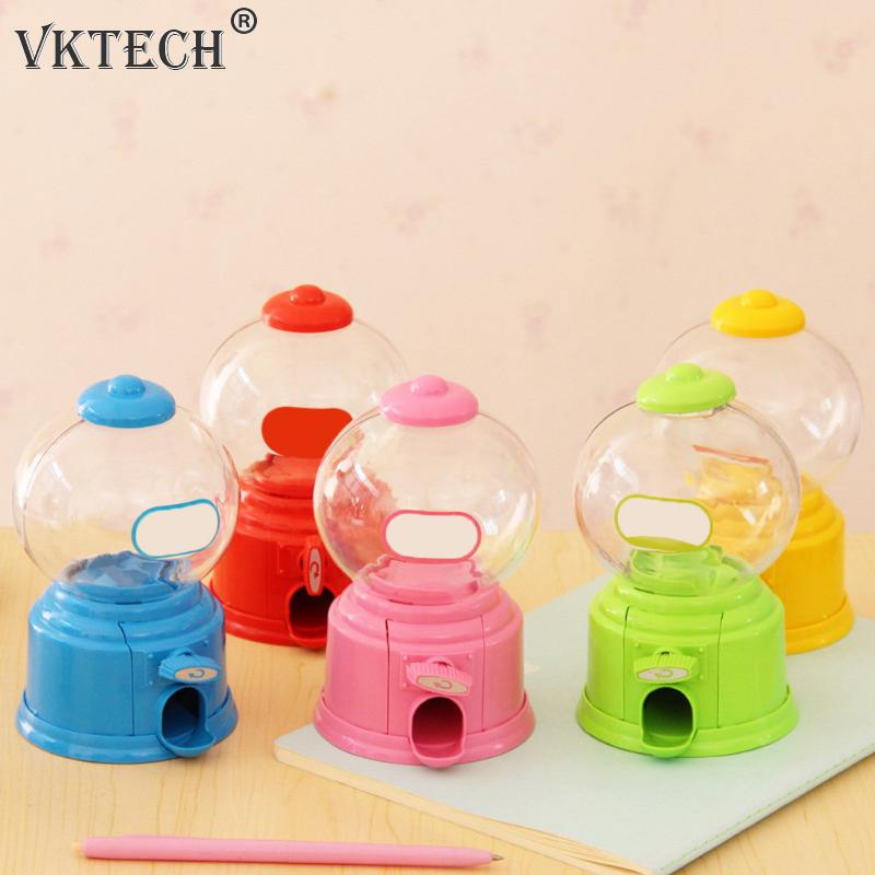 Mini máquina de dulces bonitos, dispensador de chicles, hucha para niños, juguete de Navidad, de cumpleaños, caja de dulces