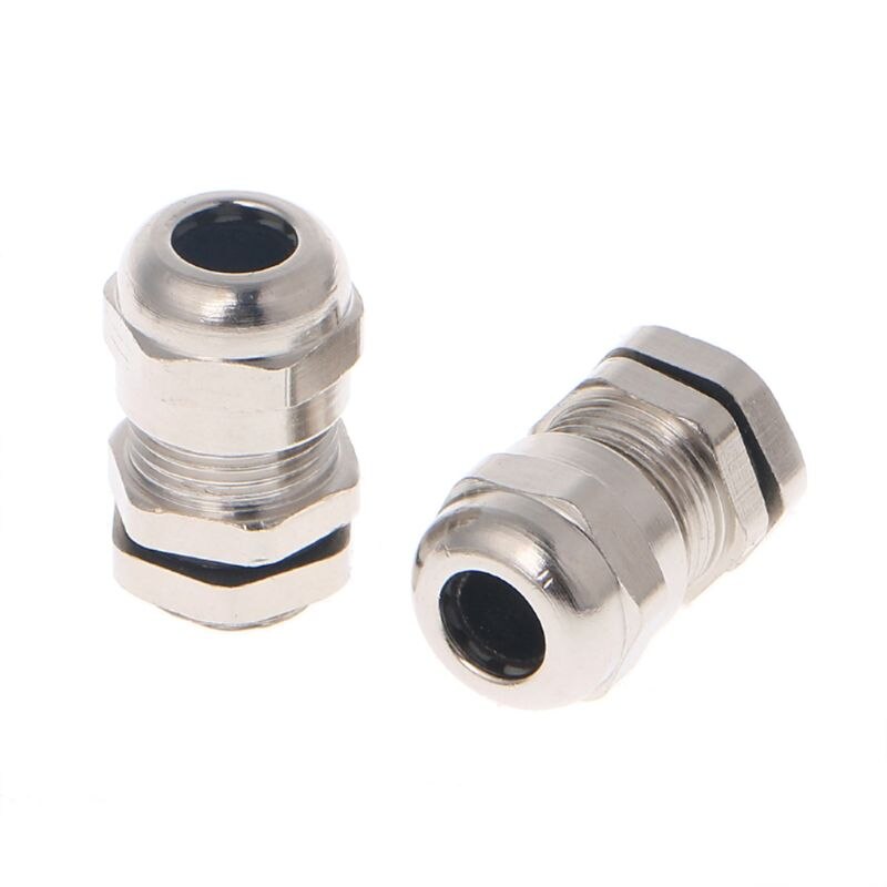 3PCS Stainless Steel PG7 3.0-6.5mm Waterproof Connector Metal Fixing Cable Gland 581C