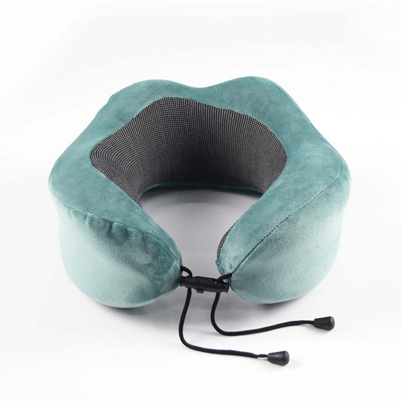 Memory foam nekkussen hoofdsteun reis vakantie rustkussen student massage pad 27 x 27 x 13cm: Groente