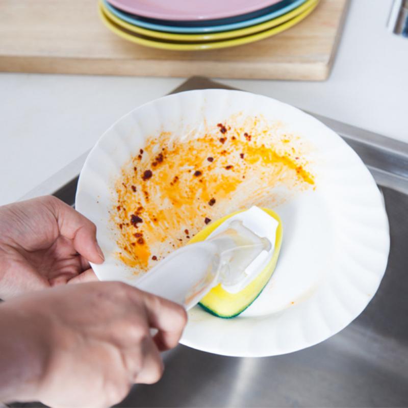 2 szt. Uchwyt magiczna gąbka podkładka szczotka szczotka robić czyszczenia kuchni wymiana głowy gąbka robić mycia naczyń płuczka czyszczenie narzędzia