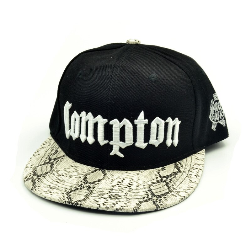 Compton-casquette de Baseball pour hommes et femmes, chapeau Snapback de sport, à lettres noires, Vintage, chapeau Gangsta Hip-hop: MULTI