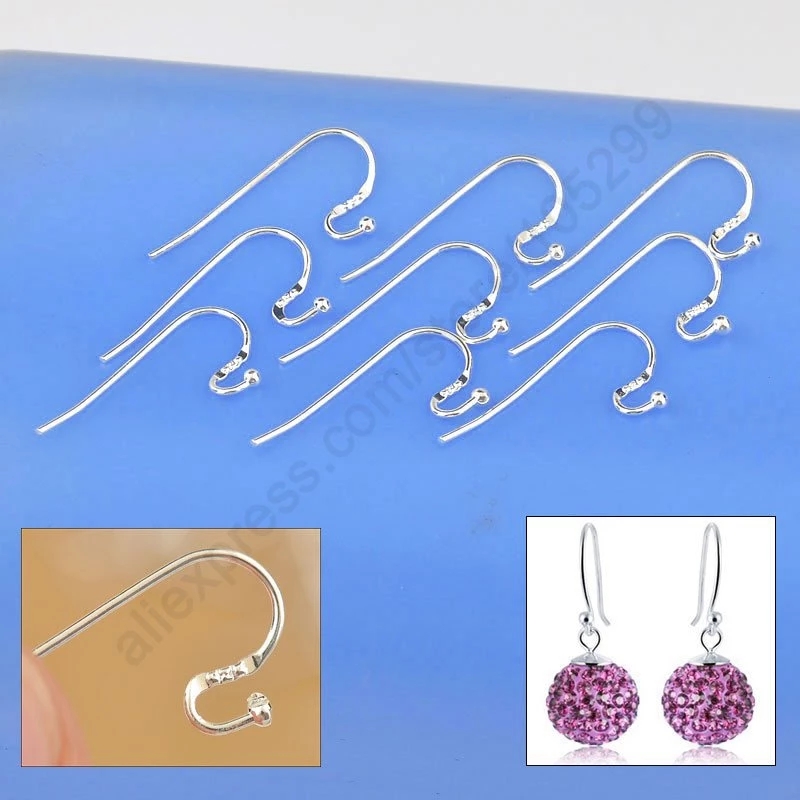 Ganchos para pendientes de plata de ley 925, accesorios para hacer joyas: YELLOW