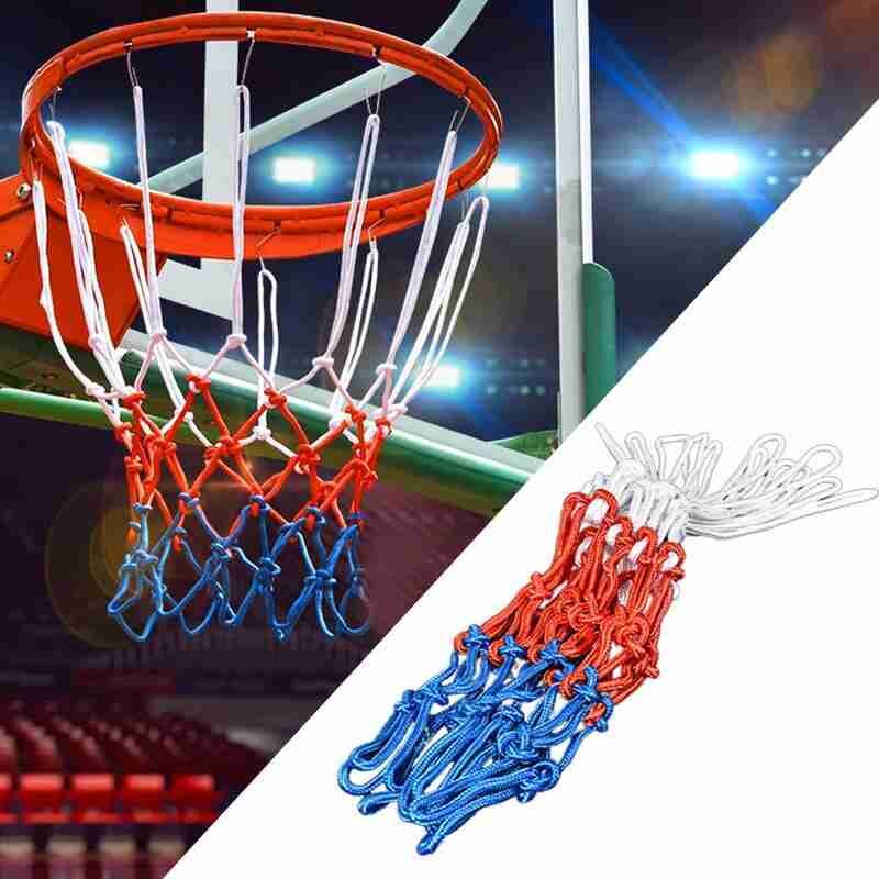 Universal Nylon Basketball Net Mesh Basketball Backboard Red Rim Blue Mesh Ball Goal White Hoop Rim Y7L0