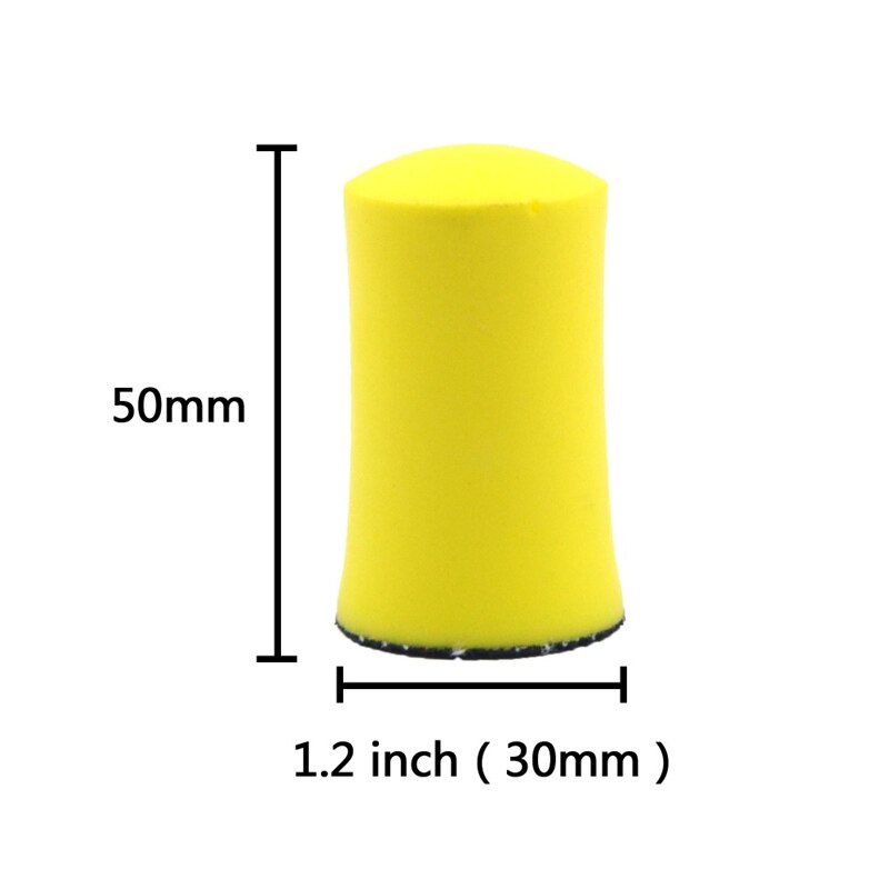 POLIWELL 2PCS Manual Foam Sanding Block 1 inch / 1.2 inch Hook and Loop Hand Sanding Pads for Sandpaper Polishing Abrasive Tools