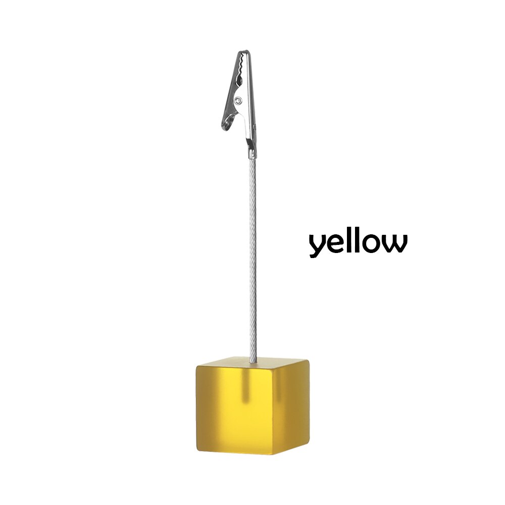 Multicolore Résine Base Carrée Photo Clip Carte Photo Mémo Photo Numérique de Table Clip de fixation Décoration De Bureau