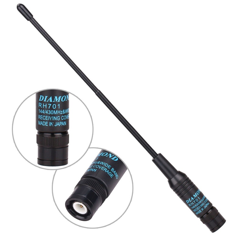 2 Stuks Diamond RH701 Bnc Dual Band Uhf/Vhf 144/430Mhz RH-701 Antenne Voor Icom IC-V8 IC-V85 TK308 HT440 CP500 Walkie Talkie Rh 701