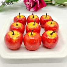 10 Pcs Artificial Foam Mini Apples Red Green Simulation Faux Fruit DIY Crafts Ornaments Photography Props Wedding Home Decor