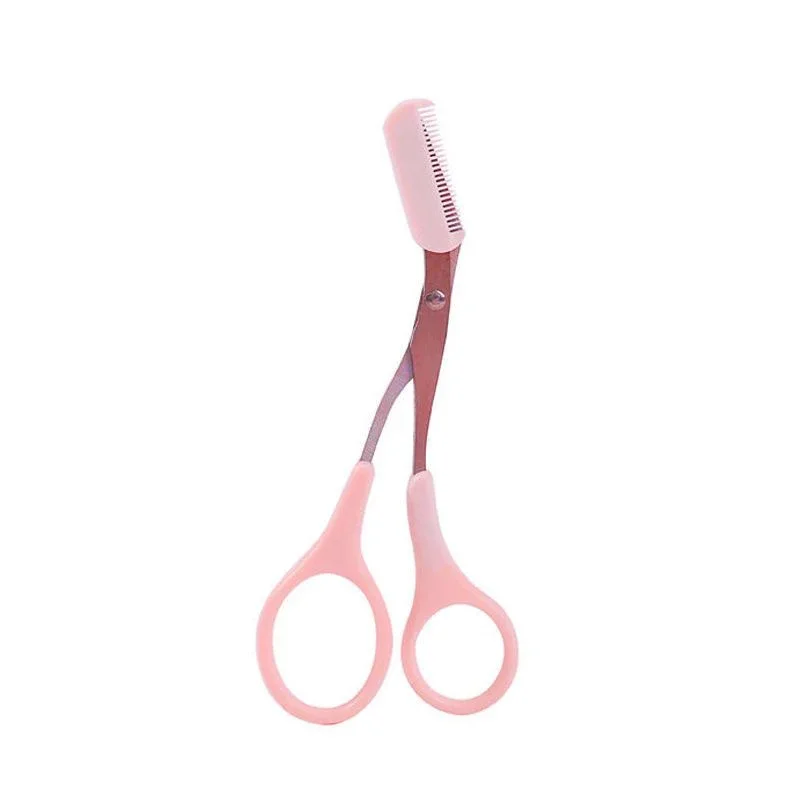 1/2/3Stck Für Frauen Augenbraue Schere Mit Kamm Stirn Trimmer Schaber Augenbraue Trimmen Messer Augenbraue Gesicht rasiermesser: Weiß