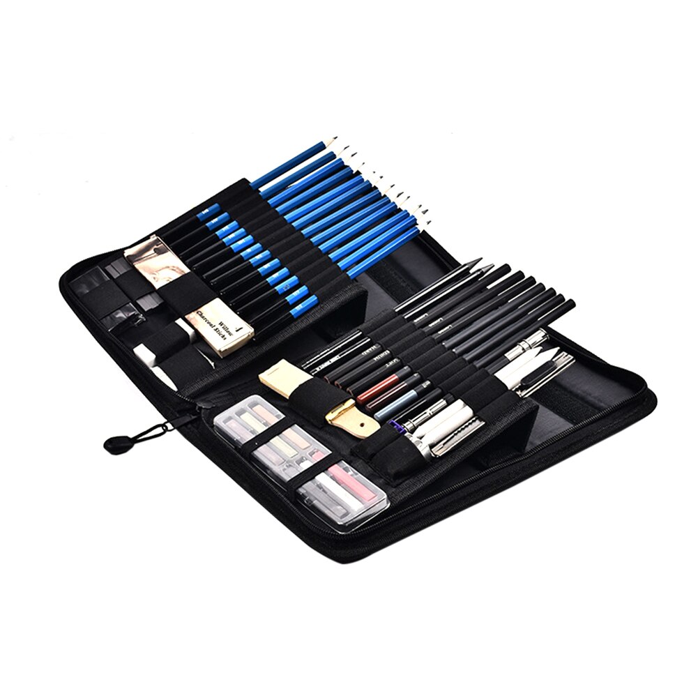 48pcs Sketching Drawing Pencils Kit with Carry Bagdrawing pieces pencil set office tools set Art Painting Pencil